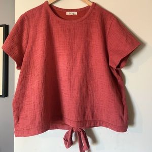 Madewell Verse Tie-back top - rust color
